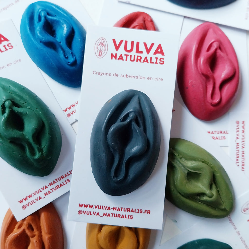 Crayon de subversion vulve - estompe au doigt - souris